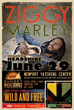 Ziggy Marley with special guest Headshine at Newport Rhode Island Yatching Center