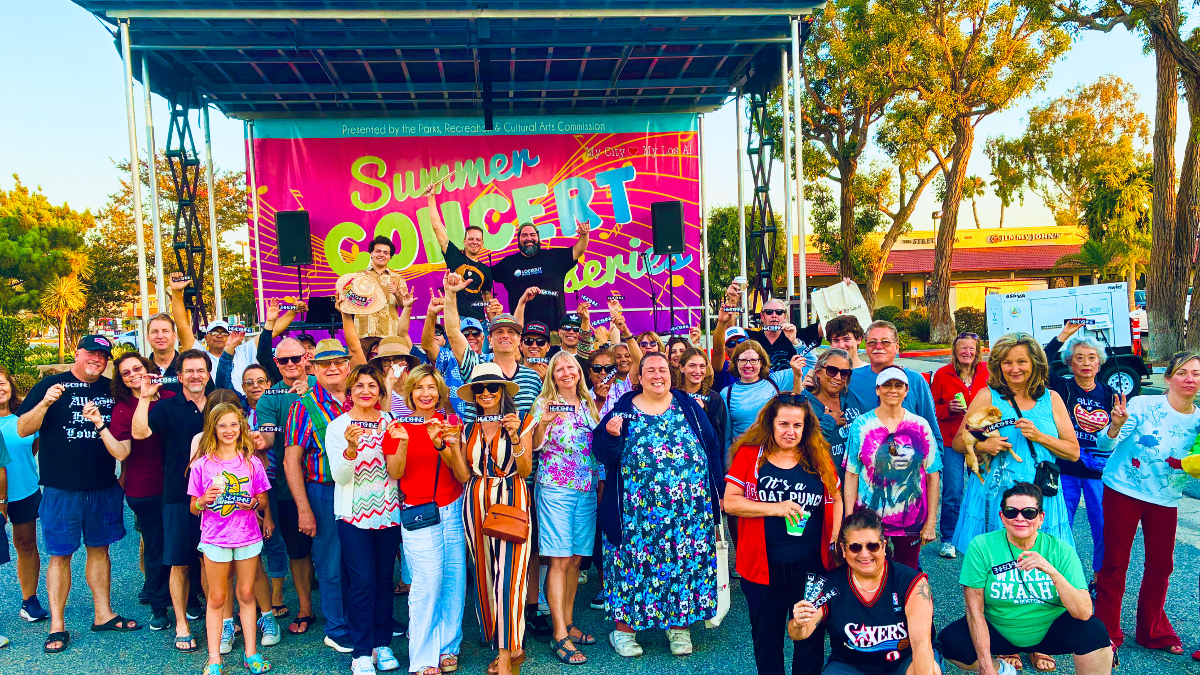 Click to watch Headshine perform "Music Gives Us Wings to Fly" live at concert series in Southern California