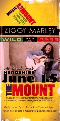Ziggy Marley with special guest Headshine @ Mt. Laurel Perfoming Arts Center in Pennsylvania